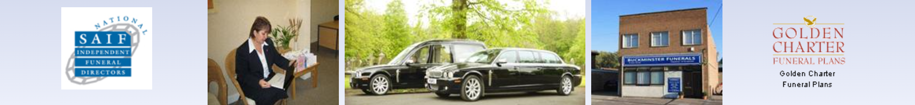 Buckminster Funerals premises and vehicles (tablet header)